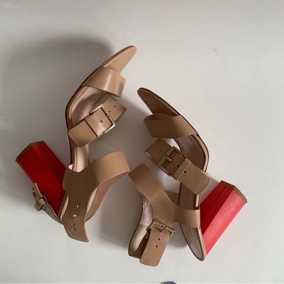 Kate Spade Ibarra Block heel leather strap sandals nude - Picture 4 of 15